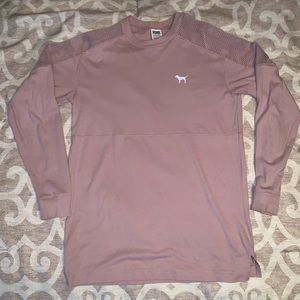 Long sleeve campus tee pink